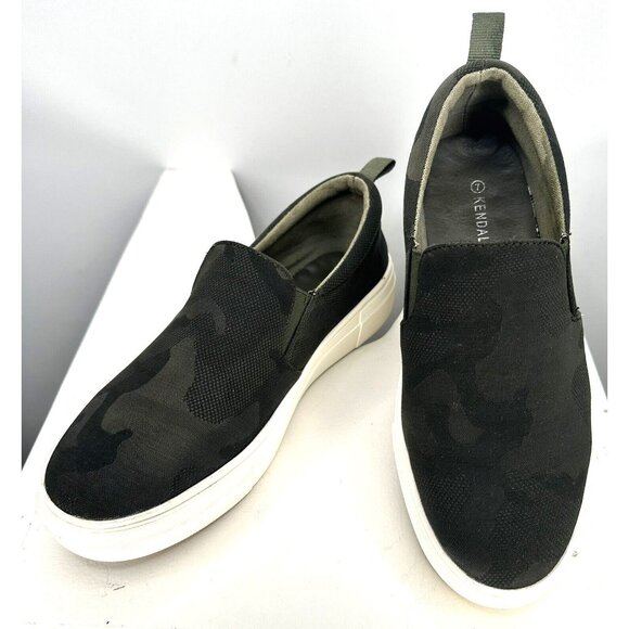 KENDALL + KYLIE Womens Shoes Platform Fashion Sneakers Green Camouflage Size 7 - Picture 1 of 12